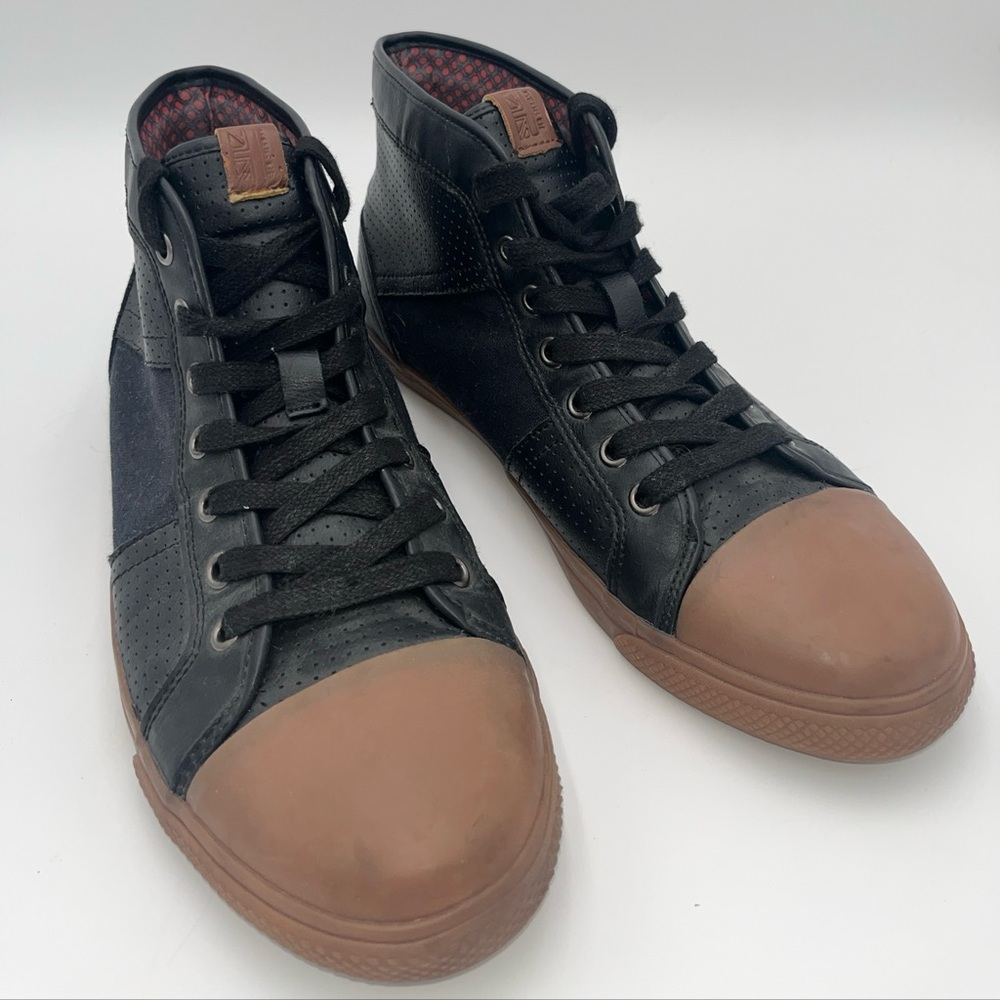 BEN SHERMAN Original Mason HighTop Black Men's Sneakers Perforated Panels Size 9